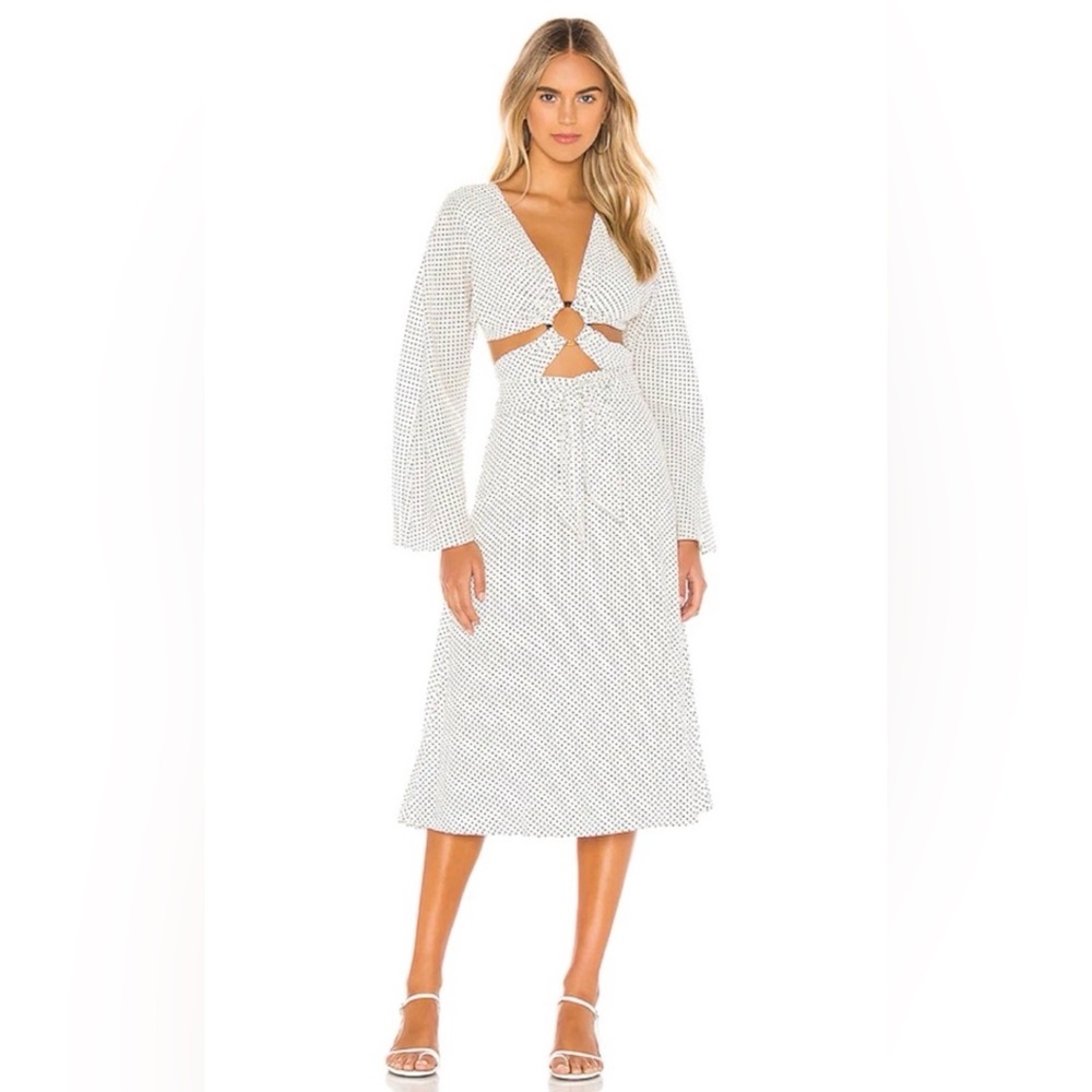 MOLLY MIDI DRESS IN IVORY & BLACK
DOT DRESS